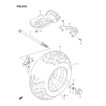 LEFT REAR WHEEL (MODEL K6/K7)