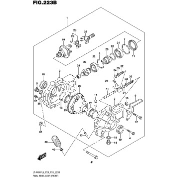 FINAL BEVEL GEAR (FRONT) (LT-A400FL6 P33)