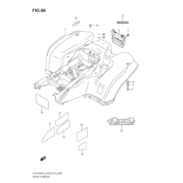 REAR FENDER (LT-A750XL3 E33)
