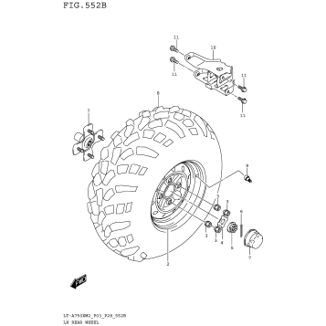 LH REAR WHEEL (LT-A750XM2 P28)