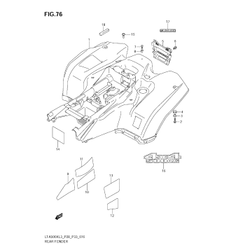 REAR FENDER (LT-A500XZL3 E33)