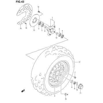 FRONT WHEEL (MODEL K2/K3)