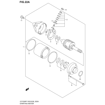 STARTING MOTOR (MODEL Y/K1/K2)
