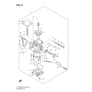 CARBURETOR (LT-F400FK8/FK9/FUL0)