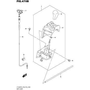 SHIFT LEVER (LT-A400FL5 P33)