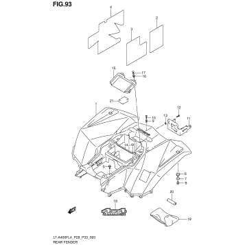 REAR FENDER (LT-A400FZL4 P28)