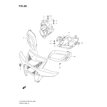 FRONT GRILLE (LT-A750X L2 E33)