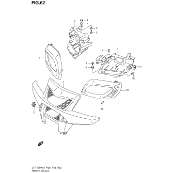FRONT GRILLE (LT-A750XZL4 P28)
