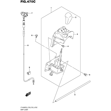 SHIFT LEVER (LT-A400FZL5 P28)