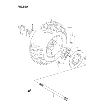 RIGHT REAR WHEEL (MODEL K6/K7)