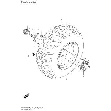 RH REAR WHEEL (LT-A500XM2 P03)