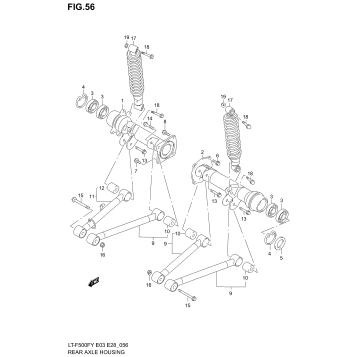 REAR AXLE HOUSING (MODEL W/X)