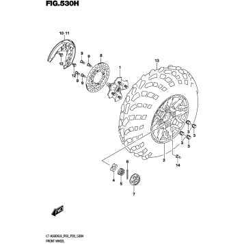 FRONT WHEEL (LT-A500XPZL9 P28)