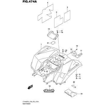 REAR FENDER (LT-A400FL5 P28)