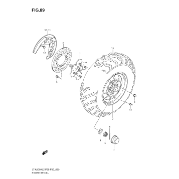 FRONT WHEEL (LT-A500X E33)