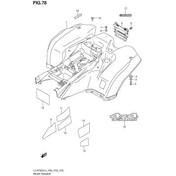 REAR FENDER (LT-A750XZL4 P33)