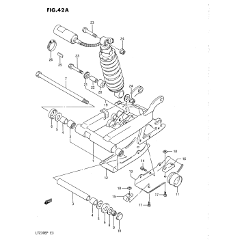 REAR SWINGING ARM (MODEL J/K/L)