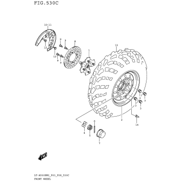 FRONT WHEEL (LT-A500XM2 P33)