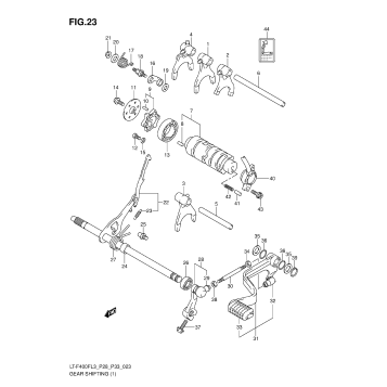 GEAR SHIFTING (1) (LT-F400FL3 P28)