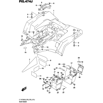 REAR FENDER (LT-A750XPZL9 P33)