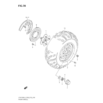 FRONT WHEEL (LT-A750XL3 E28)
