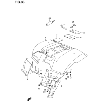 REAR FENDER (MODEL V/W/X/Y)