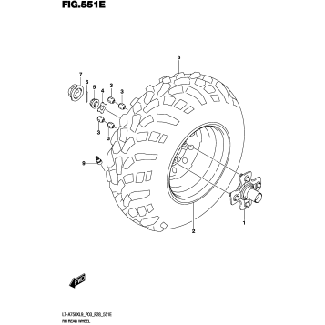 RH REAR WHEEL (LT-A750XPL9 P28)