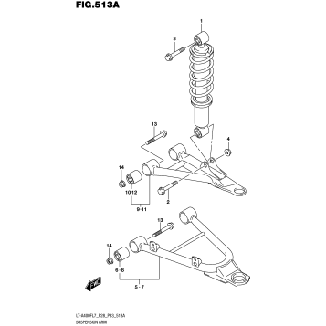 SUSPENSION ARM (LT-A400FL7 P28)