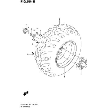 RH REAR WHEEL (LT-A500XPM0 P28)