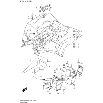 REAR FENDER (LT-A500X:(P03,P33))