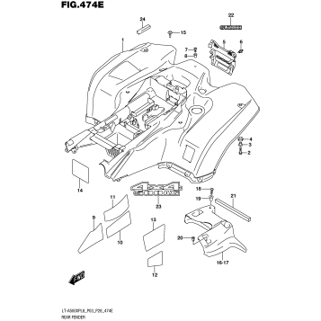 REAR FENDER (LT-A500XPBL8 P28)