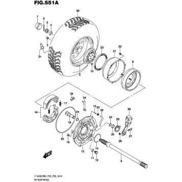 RH REAR WHEEL (LT-A400FM0 P03)