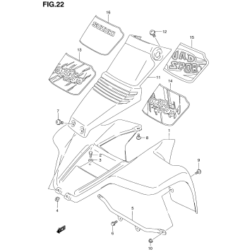 FRONT FENDER (MODEL T/V/W/X/Y)
