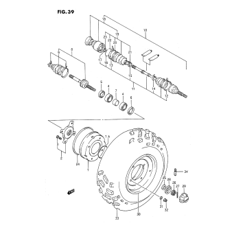 FRONT WHEEL (MODEL H/J/K/L)