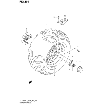 LH REAR WHEEL (LT-A750XL4 P28)