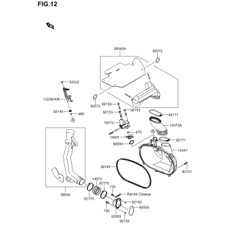 CONVERTER COVER/DRIVE BELT