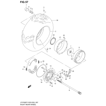 RIGHT REAR WHEEL (MODEL W/X/Y)