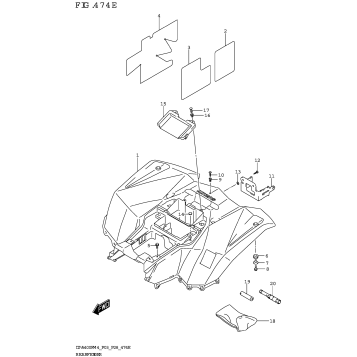 REAR FENDER (LT-A400F:P28)