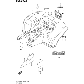REAR FENDER (LT-A500XL6 P28)