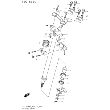 STEERING SHAFT (LT-A750XM2 P33)