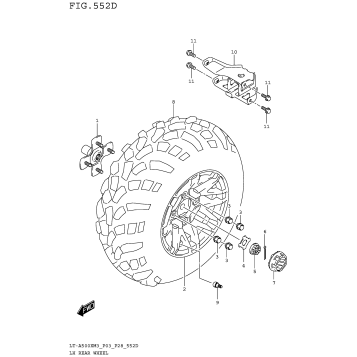 LH REAR WHEEL (LT-A500XPZM3 P03)