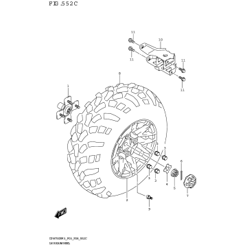 LH REAR WHEEL (LT-A750XPZ)