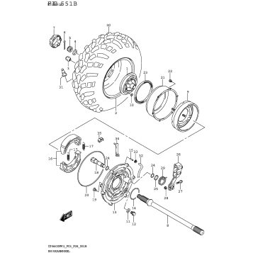 RH REAR WHEEL (LT-A400FZ)