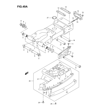REAR SWINGING ARM (MODEL K3 F.NO.32113658%)