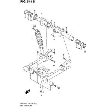 REAR SWINGINGARM (LT-F400FL7 P33)