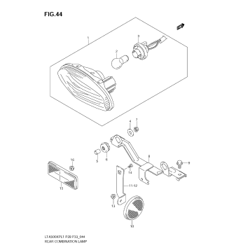 REAR COMBINATION LAMP (LT-A500XPZ L1 E28)
