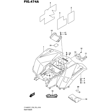 REAR FENDER (LT-A400FL7 P28)