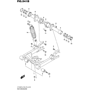 REAR SWINGINGARM (LT-F400FL5 P33)