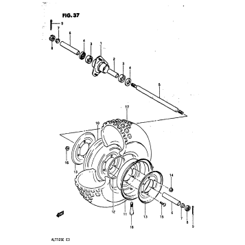 FRONT WHEEL (MODEL E)