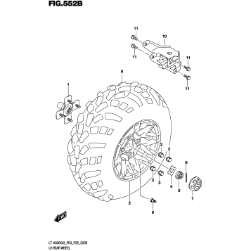 LH REAR WHEEL (LT-A500XL9 P28)